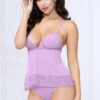 STM-10982, Lace And Mesh Camidoll Set -Roma Shop 10982 LILAC F 86356.1669495816