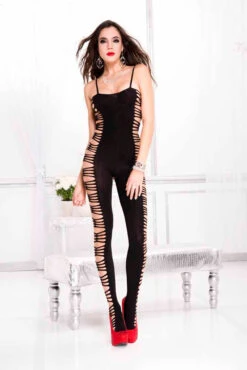 ML-1607, Side Shredded Body Stocking By Music Legs -Roma Shop 1607 front 40791.1693031370