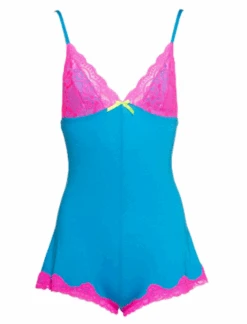 LEG AVENUE LA-SE8863, SE8863, Jersey Lace Trimmed Boyshort Romper -Roma Shop 2016 06 09 0132 61134.1465461174