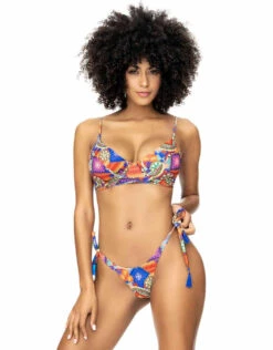 MA67053, Crotchet Print Underwire Bikini Set