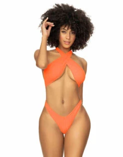 MA67056, Ribbed Halter Monokini