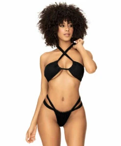 MA67069, Multi Way Bikini Set -Roma Shop 67069 Black Front6 11823.1709499897