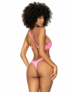 MA67093, Front Tie Bikini Set -Roma Shop 67093 Pink Back 45947.1709502328
