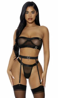 FP-772105, Good As Gold Lingerie Set By ForPlay