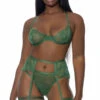 FP-772139, Blooming Season Lingerie Set By ForPlay -Roma Shop 772139 Green 83781.1647364774