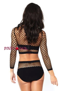 LA-81566, EDM Industrial Net Crop Top And Bottom -Roma Shop 81566 02 001 62142.1564190924