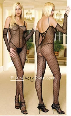 LEG AVENUE LA-8254, Mini Daisy Lace BodyStocking