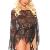 Leg Avenue | LA86104, Eyelash Lace Robe -Roma Shop 86104 62528.1542222305