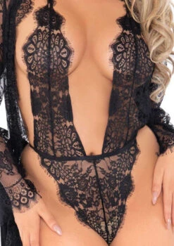 LA86112, Lace Teddy And Matching Lace Robe -Roma Shop 86112 0003 001 57461.1696711300