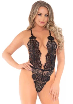 LA86112, Lace Teddy And Matching Lace Robe -Roma Shop 86112 04 001 25569.1586203797