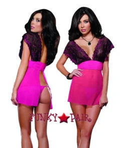 Dreamgirl DG-8621 * Come Hither Lace And Mesh Babydoll