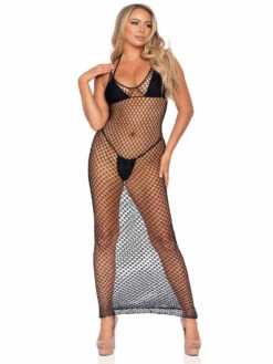 LA86963, Woven Twist Net Maxi Long Dress By Leg Avenue -Roma Shop 86963 03 001 27150.1630462341