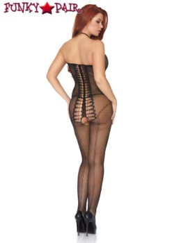 LEG AVENUE LA89085, Fishnet Keyhole Halter Bodystocking -Roma Shop 89085 02 001 37502.1556120790