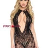 LEG AVENUE LA-89221, Lace Keyhole BodyStocking -Roma Shop 89221 001 001 14086.1648506932