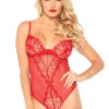 LEG AVENUE LA89239, Eyelash Lace And Mesh Teddy -Roma Shop 89239 98696.1633112723
