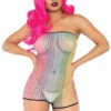 Leg Avenue | LA89249, Rainbow Net Romper -Roma Shop 89249 01 101 73685.1616459033