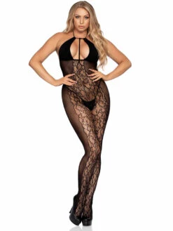LA89280, Keyhole Halter Top Body Stocking By Leg Avenue -Roma Shop 89280 01 001 00704.1630441848