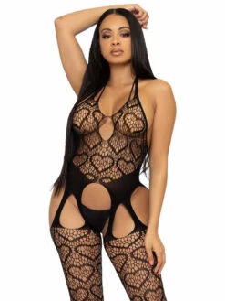 LA89306, Heart Net Suspender Bodystocking -Roma Shop 89306 003 001 09446.1669098298