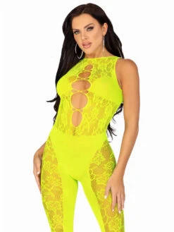 LA89308, Floral Lace Footless Bodystocking By Leg Avenue -Roma Shop 89308 006 033 76164.1683064809