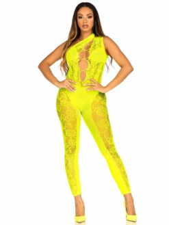 LA89308, Floral Lace Footless Bodystocking By Leg Avenue -Roma Shop 89308 08 033 52026.1683064763