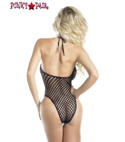 RaveWear | AB6067, Crochet Style Teddy Lingerie -Roma Shop AB6067BK whtbckgrd bk 60579.1658623297