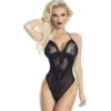 Lace And Mesh Halter Teddy RaveWear Lingerie