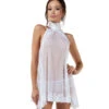 BL8010, White Sheer Baby Doll -Roma Shop BL8010 Lovely Mrs. Babydoll WH F 61853.1609878175