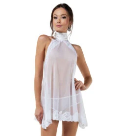 BL8010, White Sheer Baby Doll