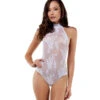 BS8023, Halter Lace Bodysuit -Roma Shop BS8023 Virtuous Bodystocking WH F 69645.1594153235