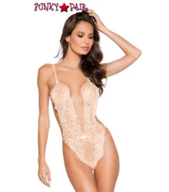 Roma LI258, Low Plunge Lace Teddy -Roma Shop LI258 46299.1613414187