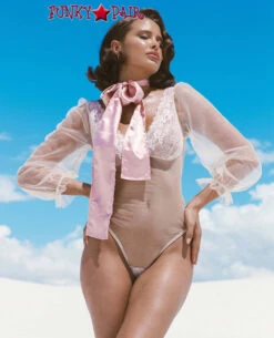 Roma R-LI298 Mesh And Lace Long Sleeved Teddy -Roma Shop LI298 Layout 74308.1659809705