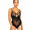 Roma R-LI324, Netted Matte Bodysuit -Roma Shop LI324 53511.1659826349