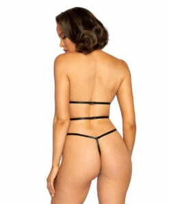 Roma R-LI340, Strappy Eyelash Lace Teddy -Roma Shop LI340 Black Back 58981.1644001701