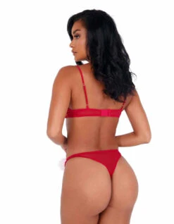 LI426, Marabou Satin Bra Set By Roma -Roma Shop LI426 Back 89568.1609272579