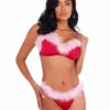 LI426, Marabou Satin Bra Set By Roma -Roma Shop LI426 04386.1609272596