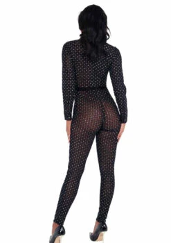 LI429, Sheer Glittered Bodysuit By Roma -Roma Shop LI429 Back 2 24820.1657390228