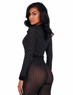 LI429, Sheer Glittered Bodysuit By Roma -Roma Shop LI429 Back 32685.1657390228