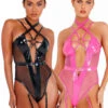 LI435, Vinyl Strappy Bodysuit By Roma -Roma Shop LI435 62897.1660582369