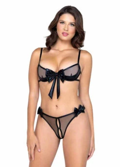 Roma R-LI595, Peek-a-Boo Bow Bra Set