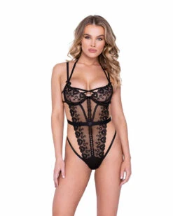 Roma R-LI619, Lace Heart And Dot Mesh Teddy