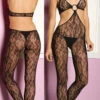 MUSIC LEGS ML-1438, O-Ring Accented BodyStocking