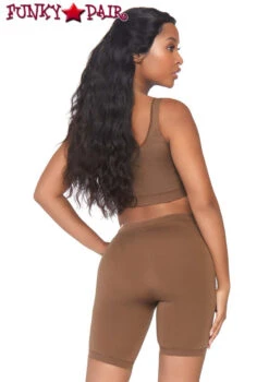 NK004, Seamless Crop Tank And Bike Shorts -Roma Shop NK004 02 Tan 13983.1556607285