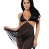 Cut Out Mesh And Solid Babydoll Set Starline Lingerie SL7013